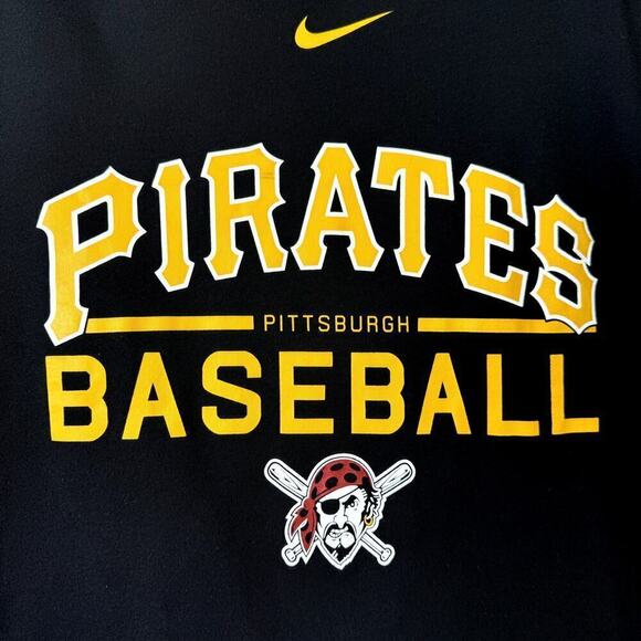 Nike Pittsburgh Pirates Athletic Cut Black T-Shirt MLB Baseball Men's Size L - Picture 5 of 12